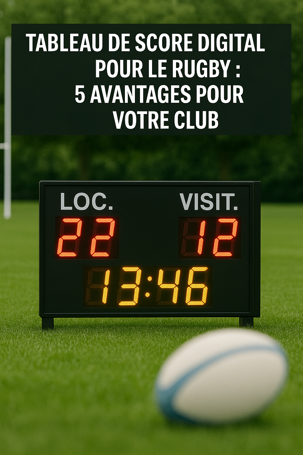 Tableau de score digital pour le rugby : 5 avantages pour votre club